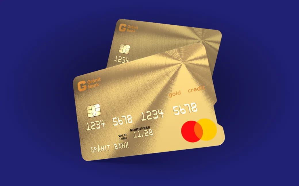 Gránit Gold Mastercard hitelkártyák.